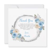 Dusty Blue Silver Elegante Blume 16 . Geburtstag
