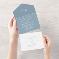 Dusty Blue Simple Elegant 1 Wedding