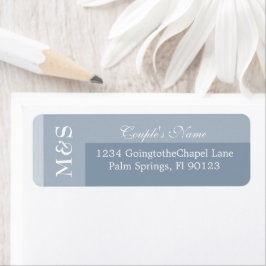 Dusty Blue Simple Modern Chic Script Label