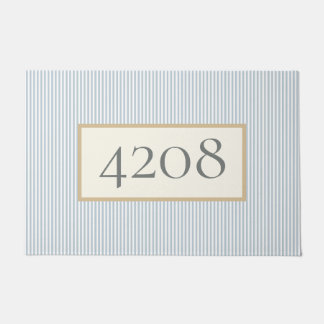 Dusty Blue Simple Stripes Classic Fußmatte