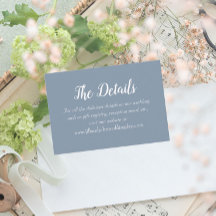 Dusty Blue Simple Style Wedding Details