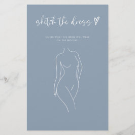 Dusty Blue Sketch The Dress Brautparty Game