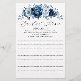 Dusty Blue Slate Navy Brautparty Game
