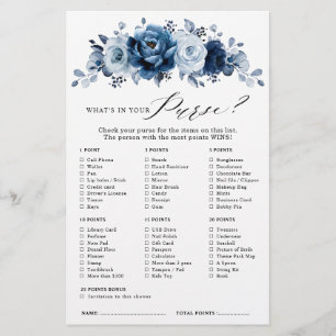 Dusty Blue Slate Navy Floral Brautparty