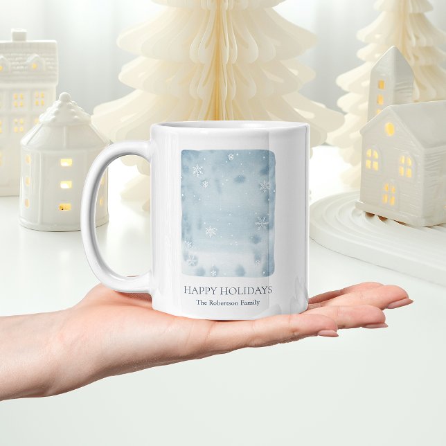 Dusty Blue Snowflake Kaffeetasse (Von Creator hochgeladen)