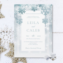 Dusty Blue Snowflake Moderne Hochzeit