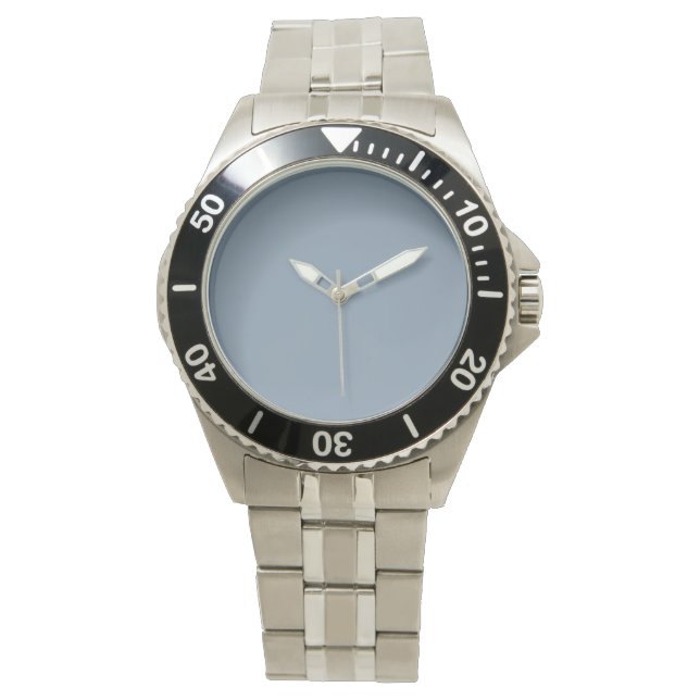 Dusty Blue Solid Color Armbanduhr (Vorderseite)