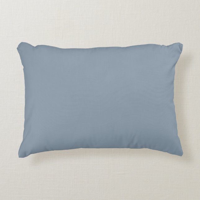 Dusty Blue Solid Color Dekokissen (Vorderseite)