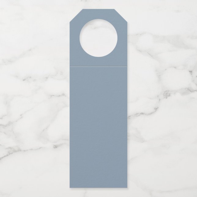 Dusty Blue Solid Color Flaschenanhänger (Vorderseite)