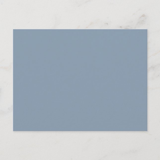 Dusty Blue Solid Color Postkarte (Vorderseite)