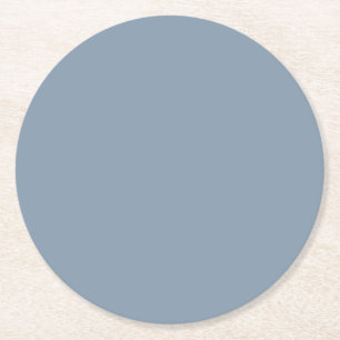 Dusty Blue Solid Color Runder Pappuntersetzer