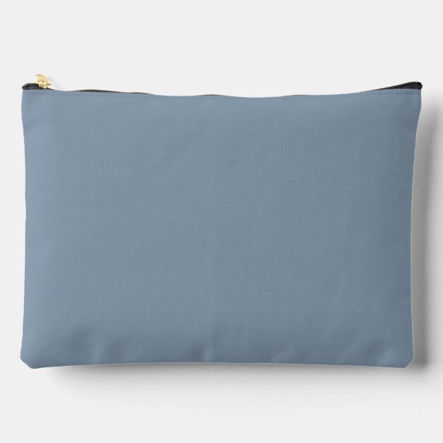 Dusty Blue Solid Color Zubehörtasche (Vorderseite)