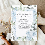 Dusty Blue Something Blue Floral Brautparty Einladung<br><div class="desc">Dusty Blue Floral Rose und Eukalyptus Botanische Grüne Wasserfarben Frühling oder Sommer Hochzeitsdusche Einladungen - beinhaltet schöne und elegante Schriftzeichen mit modernen tropischen botanischen Blume und Grün für die besondere Hochzeitsfeier.</div>