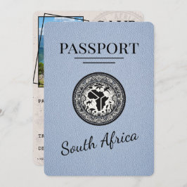 Dusty Blue South Africa Passport Save The Date