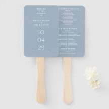 Dusty Blue Special Date Wedding Programm