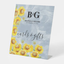 Dusty Blue Sunflowers Hochzeitkarten & Geschenke
