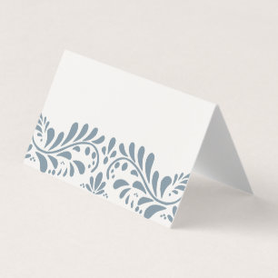 Dusty Blue Talavera Fiesta Platzkarte Tischdekor