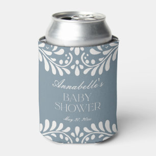 Dusty Blue Talavera Spanish Fiesta Baby Shower Dosenkühler