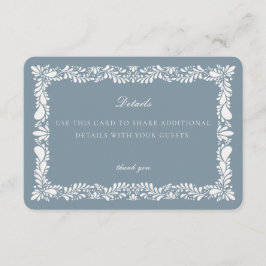 Dusty Blue Talavera Tile Details Card Einlegen Begleitkarte