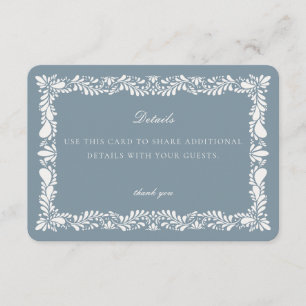 Dusty Blue Talavera Tile Details Card Einlegen Begleitkarte