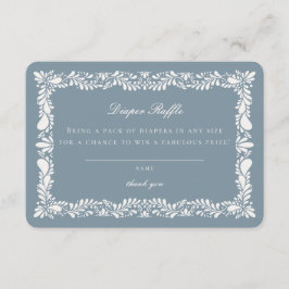 Dusty Blue Talavera Tile Diaper Einlage Begleitkarte