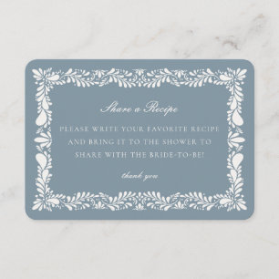 Dusty Blue Talavera Tile Teilen eines Rezept Beila Begleitkarte