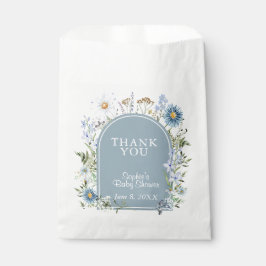Dusty Blue Tee Party Baby in Bloom Baby Dusche Geschenktütchen