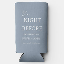 Dusty Blue the Night Before Minimal Wedding Selters Dosenkühler