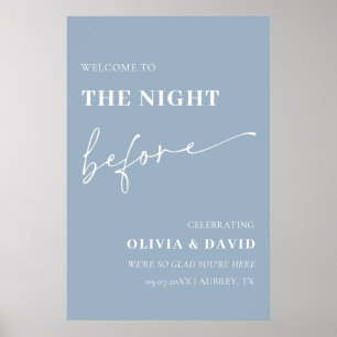 Dusty Blue The Night Before Probe Dinner Unterschr Poster