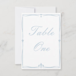 Dusty Blue Tischnummer