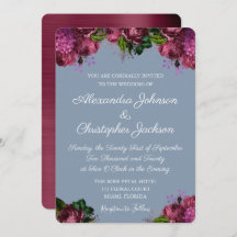 Dusty Blue und Cranberry Burgundy Wedding