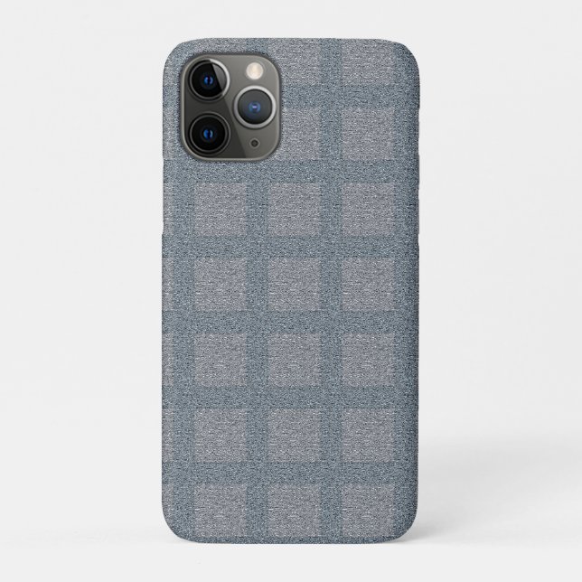 Dusty Blue und Grau auf Tweed Design Case-Mate iPhone Hülle (Rückseite)