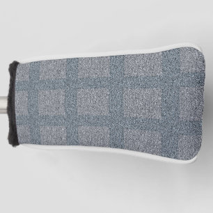 Dusty Blue und Grau auf Tweed Design Golf Headcover