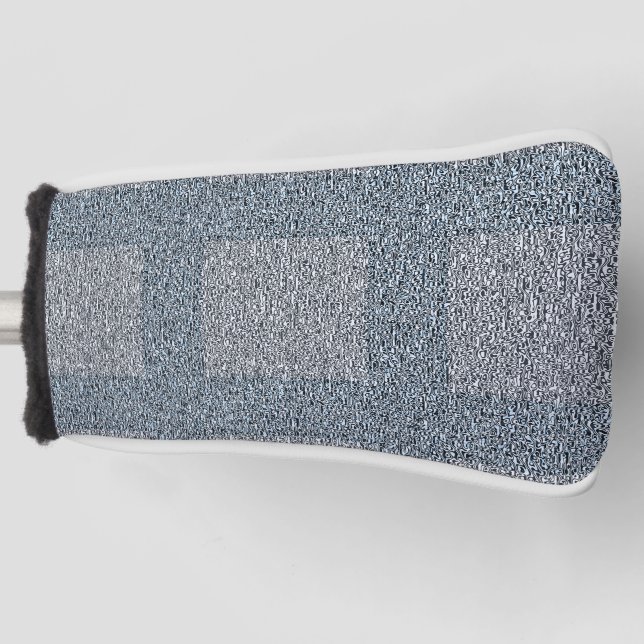 Dusty Blue und Grau auf Tweed Design Golf Headcover (Vorderseite)