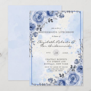 Dusty Blue und Gray Peony Bridesmaids Luncheon