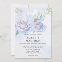 Dusty Blue und Lavender Paint Peony Wedding