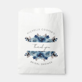 Dusty Blue und Navy Floral Vielen Dank Geschenktütchen