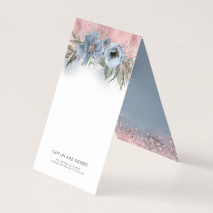 Dusty Blue und Rose Gold Zusätzliche Karte