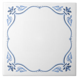 Dusty Blue und White Fliese