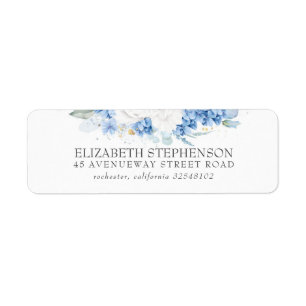 Dusty Blue und White Floral Elegant