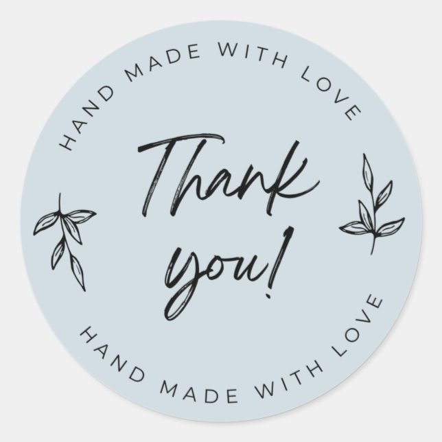 Dusty Blue Vielen Dank, Aufkleber (Vorderseite)