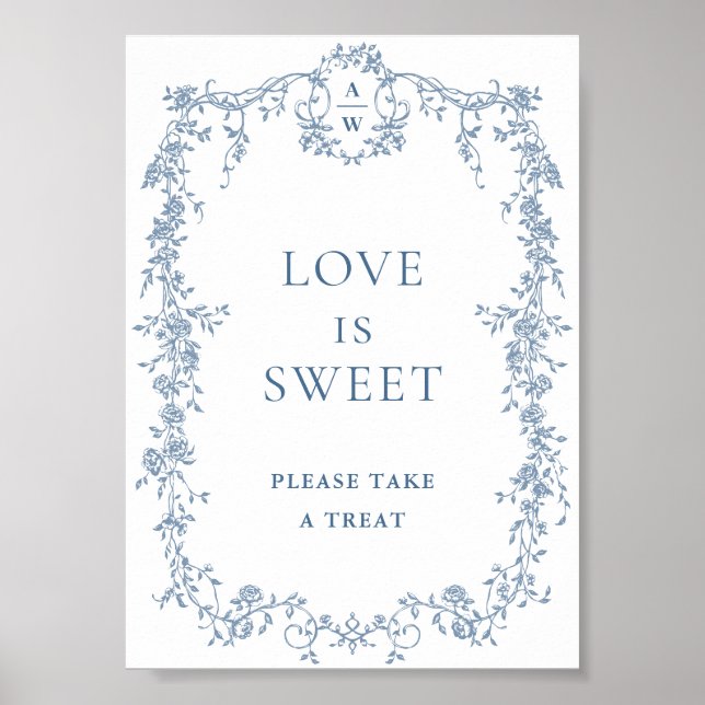 Dusty Blue Viktorianische Liebe ist Sweet Wedding  Poster (Vorne)