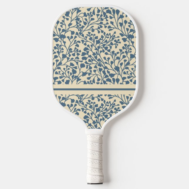 Dusty Blue Vines Pickleball Schläger (Vorderseite)