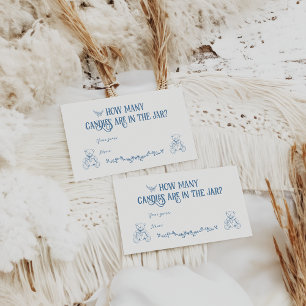 Dusty Blue Vintag Floral Nurse Baby Showspiel Begleitkarte