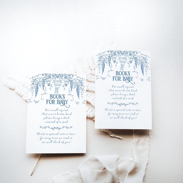 Dusty Blue Vintag Floral Nurse Babyduschbücher Begleitkarte (Von Creator hochgeladen)