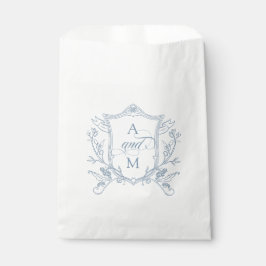 Dusty Blue Vintag Wappen Wedding Vielen Dank Geschenktütchen