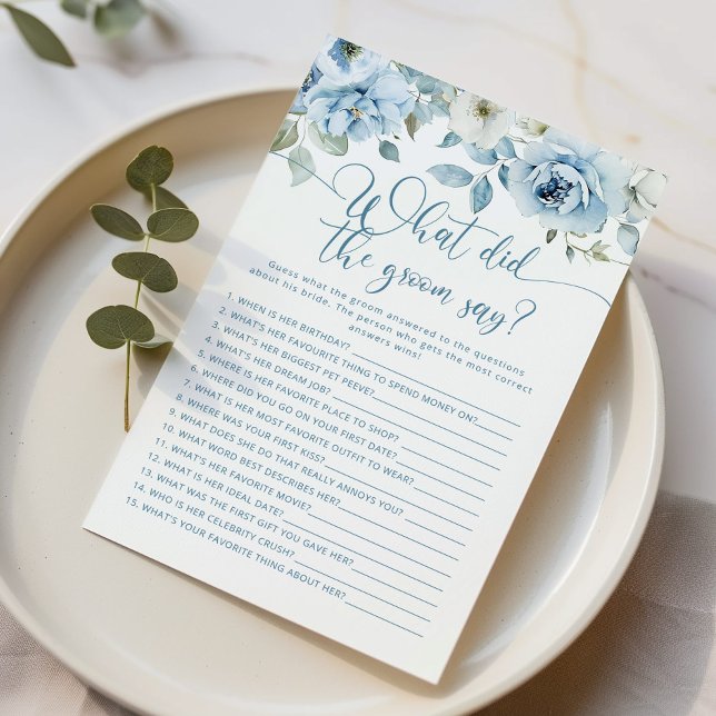 Dusty blue Was hat der Bräutigam gesagt Brautparty (Von Creator hochgeladen)