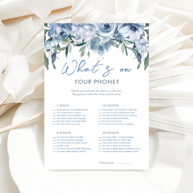 Dusty Blue Was ist auf Ihrem Handy Brautparty Game (Von Creator hochgeladen)