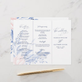 Dusty Blue Watercolor Blätter Goldene Hochzeit