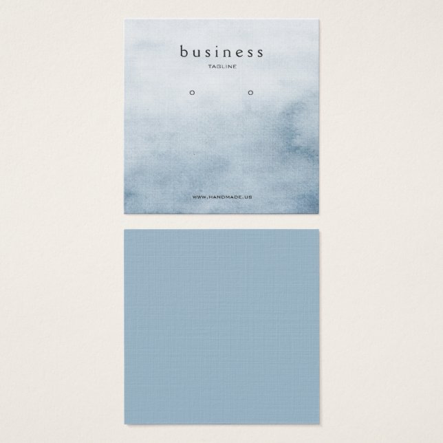 Dusty Blue Watercolor Earring Display (Vorne & Hinten)